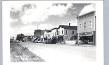 DOWNTOWN MAIN STREET herman mn real photo postcard rppc minnesota history picture