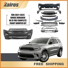 Complete Front Bumper Grille Fog Light Kit For 2021-2023 Dodge Durango W/O PDC picture