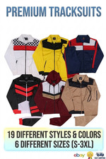 MEN 2 PIECE SOFT ATHLETIC GYM CLASSIC FASHIONED TRACKSUIT 15 COLORS TRICOT SET picture