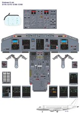 Embraer E-Jet E170 E175 E190 E195 Cockpit Poster 24in x 36in picture