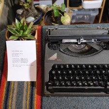 [RARE TESTED WORKS] 1936 Hermes Baby Portable Field Typewriter SN#80528 picture