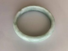Beautiful Natural Real Chinese Light Green Jade Bangle Bracelet Emerald Green  picture