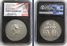 2026 France 25 Euro LIBERTAS AMERICANA 2 Oz Silver  NGC MS 70 ANTIQUED FDOI 🇫🇷 picture