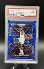 Panini 2020-21 Prizm Anthony Edwards RC #258 Blue Wave Prizm PSA 8 picture