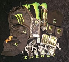 Monster Energy Promo 17 Pc Bundle Bag Bottle Hat Beanie Lanyard Pin Keychain picture