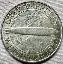 Germany 3 Reichsmark Graf Zeppelin silver coin 1930 A KM 67 Best Seller picture