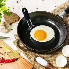 Fried Egg Ring Stainless Steel with Heat Resistant Silicone Handle Non-Stick USA picture