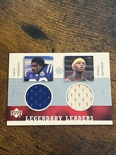 2002 UD SuperStars Edgerrin James Jermaine O'Neal Legendary Leaders Dual Jersey picture