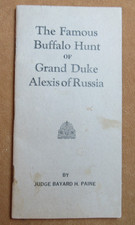 1932 antique book Buffalo Bill Cody Gen Custer Grand Duke Alexis 1872 Bison Hunt picture