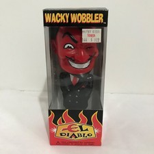 Vintage 2003 Funko Wacky Wobbler El Diablo Black Suit Bobblehead w/ Box picture