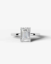 2 ct. Engagement Ring with Emerald Shape Lab-grown Diamond  in 14k White Gold picture
