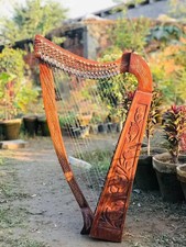 22 String harp SOLID ROSEWOOD Extra Strings & Carrying case Great for Teenagers picture