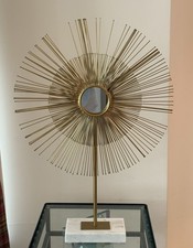 Atomic Sunburst Mid Century Modern Retro Vintage Table Mirror Sculpture MCM picture