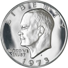 1973 S Eisenhower Dollar Gem DCam Proof CN-Clad picture