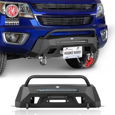 Stubby Front Bumper w/ Winch Plate & LED Light Bar for 2015-2020 Chevy Colorado picture