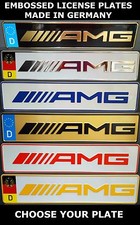 Mercedes AMG German Germany European License Plate Euro Number Plate Embossed picture