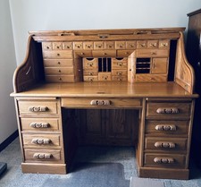 Antique Winners Only Inc. Oak Roll Top Desk picture