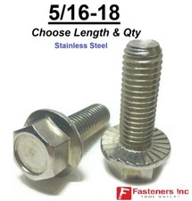5/16-18 Stainless Steel Serrated Flange Hex Cap Screws Bolts Choose Length & Qty picture