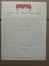 rare ATROPHY letter on band stationary Socialized Hate Arizona thrash metal 1988 picture