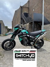 SWITCHY GRAPHICS Sticker Graphics Kit Side 02 Teal For Yamaha XT 660 X 2004-2006 picture