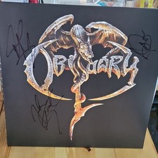 Obituary Self-Titled Black & Halloween Orange Galaxy Edition Signed Vinyl LP picture