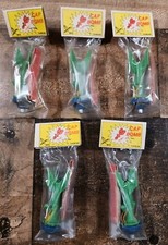 Vintage Lot Of 5 1960s Bee Cap Bomb Toys Missles Shape Brand New NOS Retro Green picture
