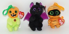 SET of 3 * Ty Halloween Beanie Bellies & Boos Clips HOLLOW- ALFRED- MASK picture