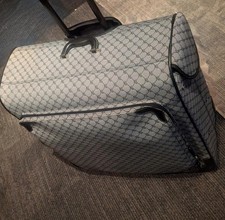 Vintage LUXE Ralph Lauren LRL Monogram Jacquard XL Rolling Garment Suitcase picture