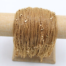 100pcs 1.5-3mm Wholesale Womens Lots Stainless Steel Gold Rolo Necklace 16