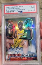 2000-01 Topps Finest - Finest Moments Shaquille O'Neal Refractor PSA 9 *RARE* picture