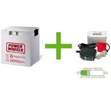 Fisher-Price Power Wheels 12V Battery & Charger Kit Grey 12Ah OEM 00801-1869 picture