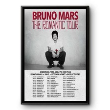 Bruno Mars The Romantic Tour 2026 Concert Poster Wall Art Print picture