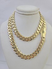 Real 10k Royal Monaco Chain 9mm 18-26 inches Necklace Yellow Gold Box Clasp picture