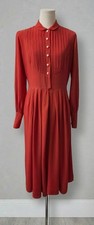 Vintage 30's 40's Nelly Don Rayon Bib Pintuck Dress  1938-1941 Sz 4 To 6 picture