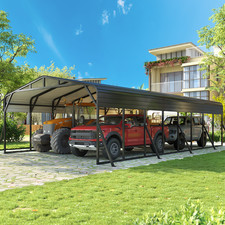 20x 40 ft Heavy Duty Metal Carport Garage with triangular support ,Enhanced Base picture
