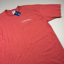 VTG Authentic Pigment T-Shirt Mens XL Red Cornell University Garment Dyed NWT picture