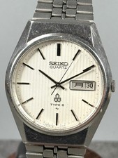 Seiko Quartz 7123-8100 35mm Kanji Day Date Original Bracelet Vintage picture