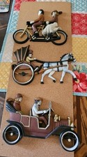 VTG 1975 HOMCO Set of 3 Modes of Transportation Buggy Bicycle Car Wall Hangings picture