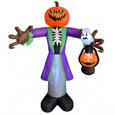 6/8/12 FT Halloween Inflatables Witch/Pumpkin Zombie Outdoor Decor Blow up Yard picture