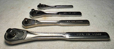 Vintage Craftsman USA 4pc Ratchet Set 1/4 3/8 3/8L 1/2 44807 44811 44808 44809 picture