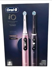 Oral-B iO Series 7 Pro Electric Toothbrush, 2 Pack, 4 Brush Heads (Black & Rose) picture