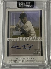 Willie Mays 2003 Topps Legends #TF-WM On Card Autograph HOF SF GIANTS picture