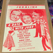 Vintage 1948 Elizabeth Taylor A Date With Judy Sheet Music Carmen Miranda  picture