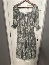 Baltic Born Size Small Floral Sage Green Midi Dress NWT picture
