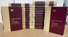 1988 World Book Encyclopedia Complete 22 Volume Burgundy Set + Yearbook picture