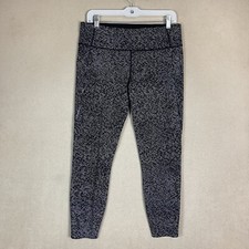 Lululemon Athletica Pants Womens 10 Black 7/8 Length Performance Leggings picture