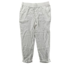 Lord & Taylor Pants Womens XL White Lyocell Tencel Elastic Waist Cropped Tapered picture