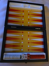 Vintage Magnetic Backgammon Travel Set 100% Complete 9.5