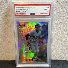 Bowman 1997 Bowman's Best Barry Bonds #73 Refractor PSA 9 Giants picture
