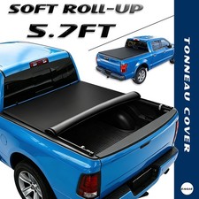 5.7/5.8 FT Soft Roll-up Tonneau Cover For 09-26 Dodge Ram 1500 Truck Bed Cover picture